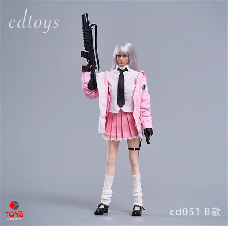 cdtoys cd051 1/6 School Girl JK Uniform Maid Attire Clothes Model Fit 12-inch Female Soldier Action Figure Body