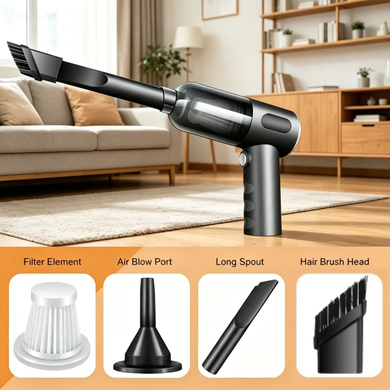 690000Pa Wireless Car Vacuum 2 Hours Quick Charge Wet Dry Dual-use Cleaner Cordless Handheld High-power Vacuum Cleaner 2026 New