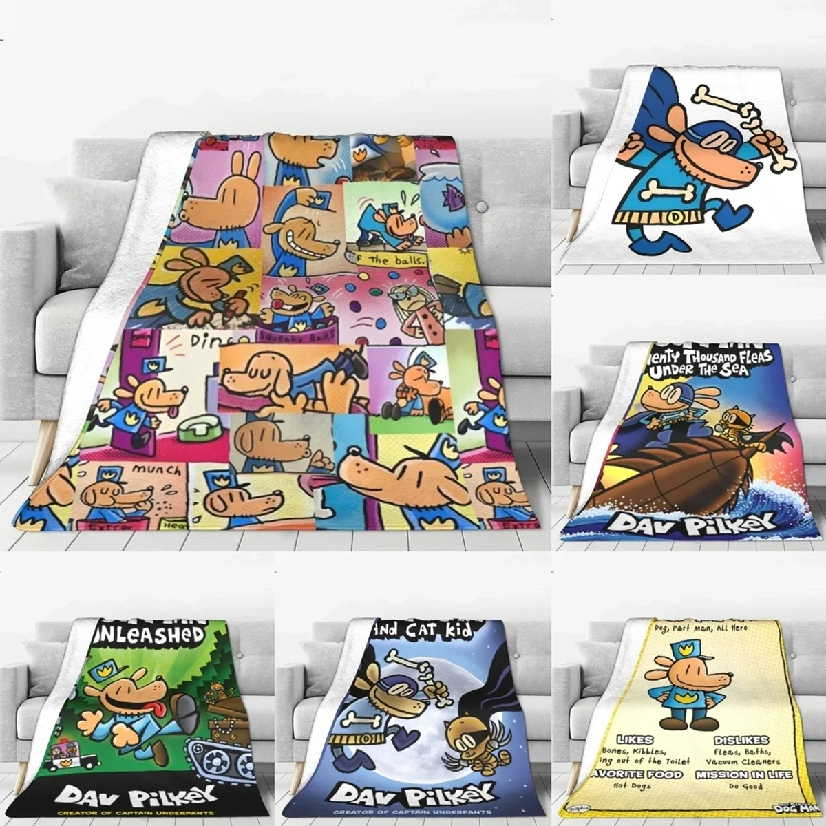 

Dogman коллаж крутые манга комиксы фланелевые пледы собачье одеяло для кровати диван легкие постельные принадлежности пледы