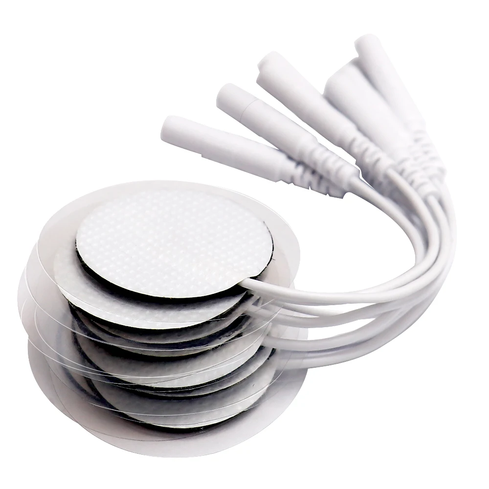 10/20Pcs Round Reusable Electrode Pads Full Body Electrodes Parches Self Adhesive Tens Massage Sticker for EMS Muscle Stimulator