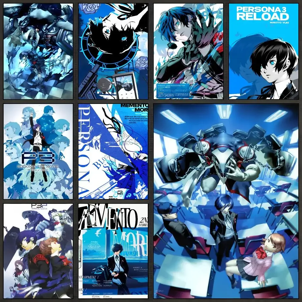 Game Persona 3 Reload JRPG Anime Poster Peel And Stick Wall Art PP Waterproof HD Bedroom Living Room Home Decor Gift