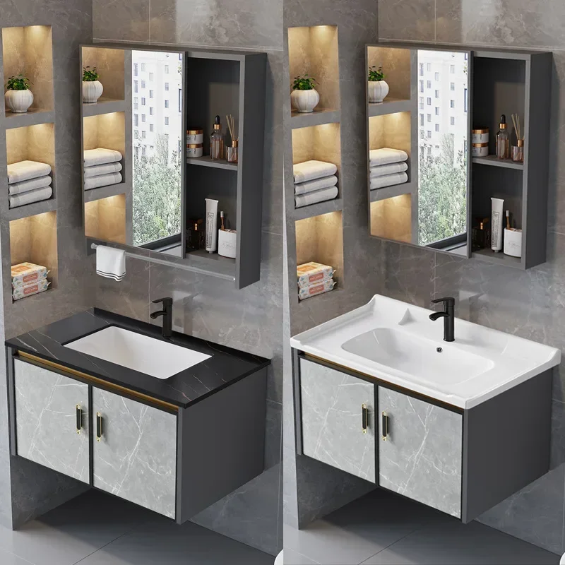 Simple and modern intelligent ceramic integrated basin, bathroom cabinet combination, bathroom wash basin, washbasin, and washba