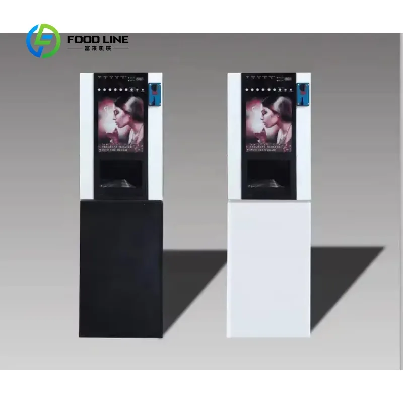 Custom 1600W Commercial Desktop Coin Operated Coffee Vending Machine, Bean To Cup Fully Automatic Instant Coffee Maker