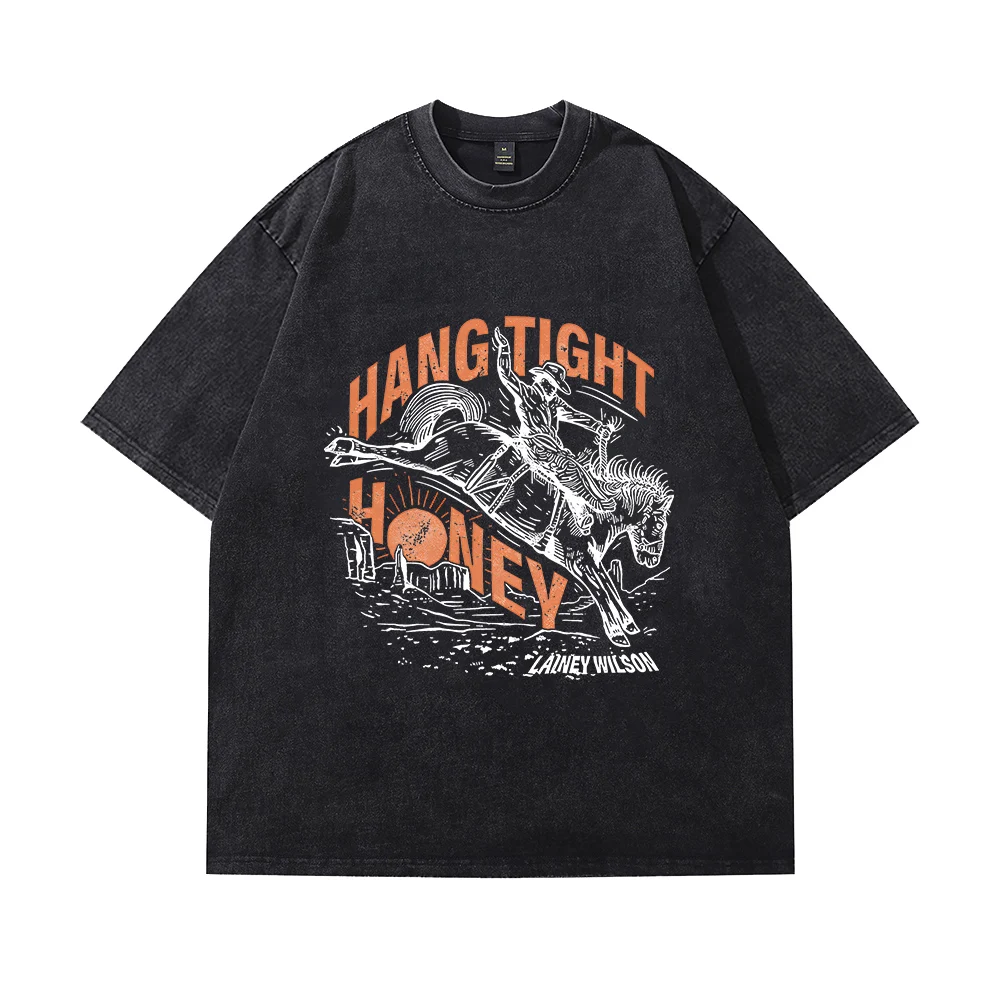 

Lainey Wilson Hang Tight Honey Tee Unisex Cotton T-shirt Crewneck Short Sleeve Tops