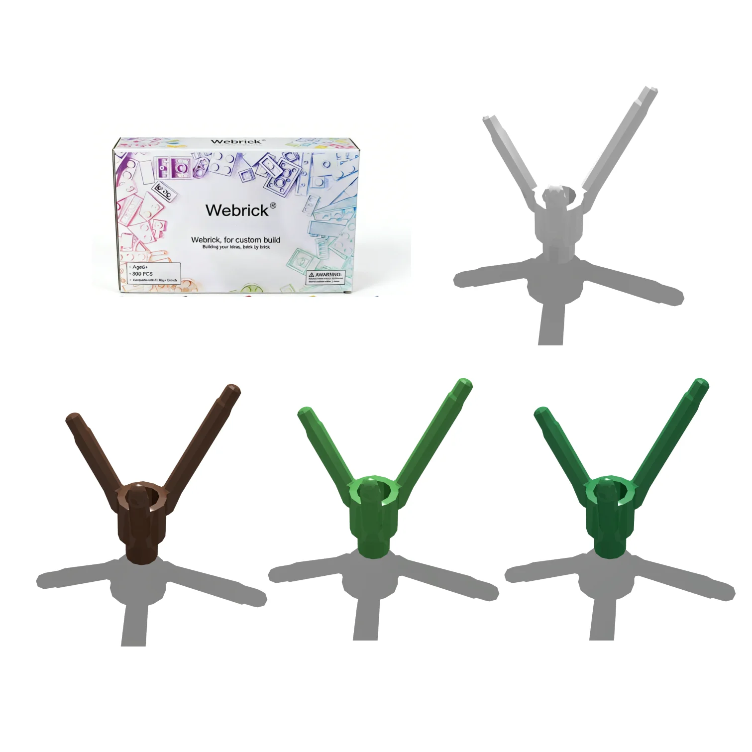 

200PCS 24855 Plant Flower With Bar Holder 3 Stems Building Blocks Set with Box，Parts Idea 100% Compatible Toys