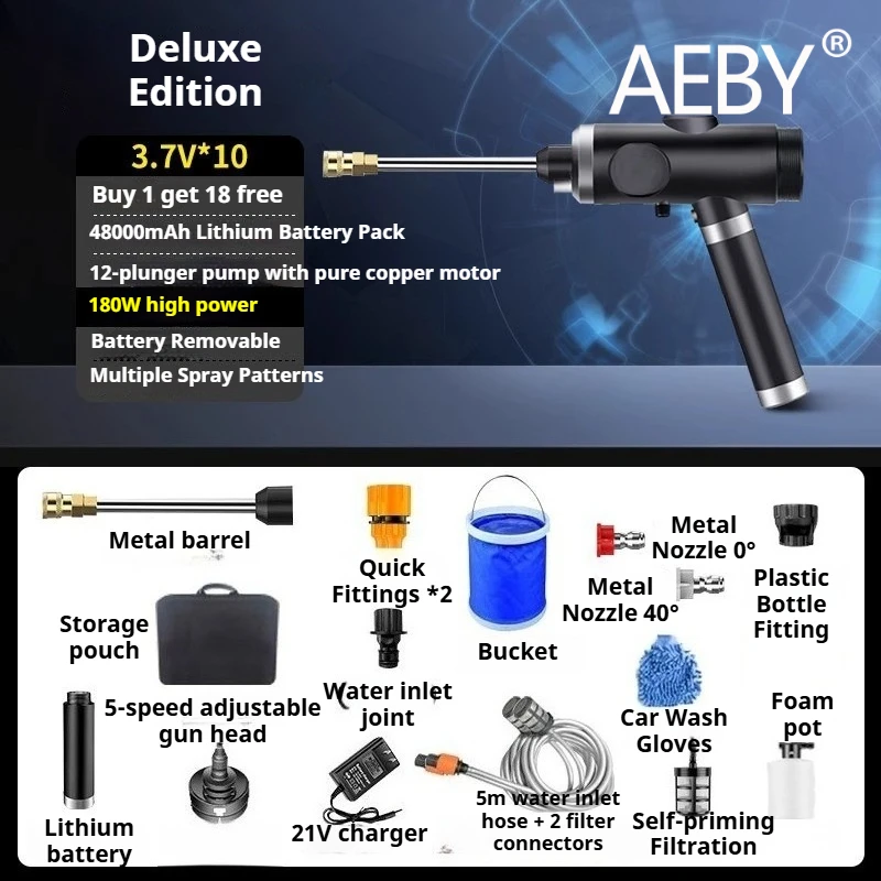 AEBY para BYD Sealion 7 2024 Pistola de lavagem de carro portátil, bico de mangueira de água de alta pressão, para limpeza de carro, kit de canhão de espuma