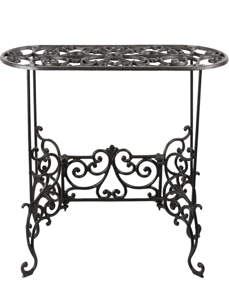 Garden gardening double-layer single European cast iron flower rack living room floor-to-ceiling bonsai rack storage creative ba