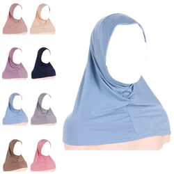 Tampão interior Hijab muçulmano para mulheres, boné interior, lenço de cabeça, turbante, bandana, headwear islâmico, monocromático, wrap, esporte, novo