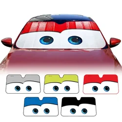 Cartoon Cute Big Eyes Car Windshield Sunshade Umbrella for Sun Protection Heat Insulation Cloth for Car Front Shading Car Goods