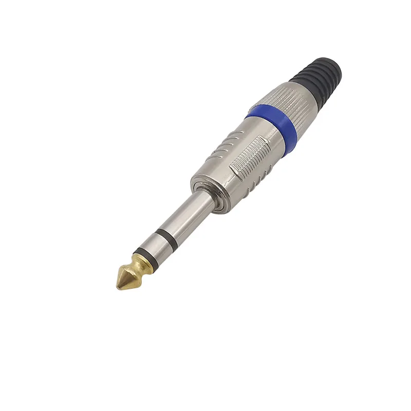 6.35mm 1/4 Inch Male Plug TS Mono / TRS Stereo Audio Plugs Jack Amplifier Microphone Wire Cable Soldering Type Connectors