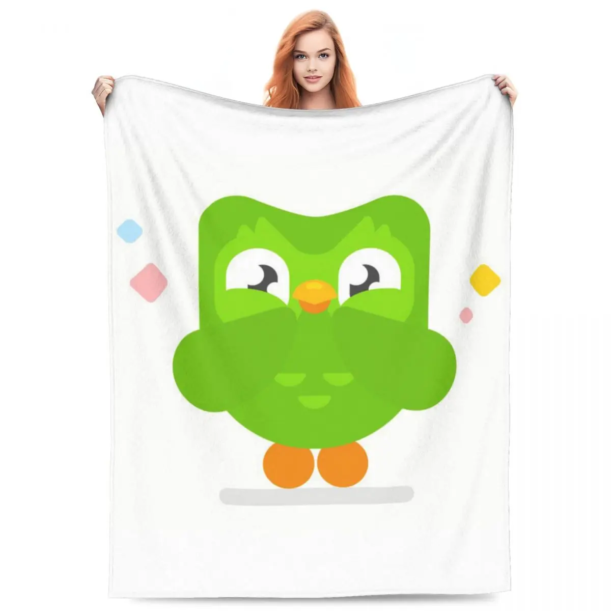 

Одеяло Duolingo Owl Duo, флисовое одеяло для дивана, портативное одеяло для дивана, постельные принадлежности, уличные пледы, покрывало, одеяло