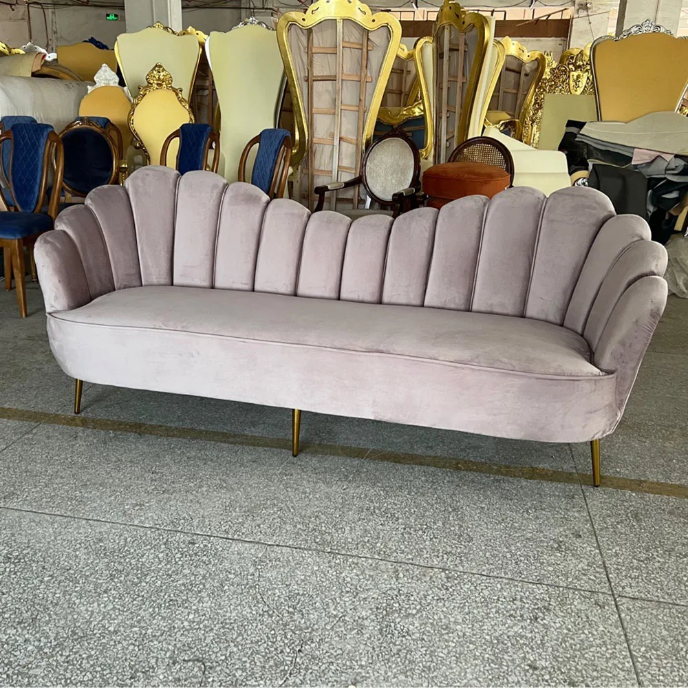 New Modern Velvet Single Seater Sofa for Bride and Groom for Wedding Events Hot Sale King Throne Chair for Banquet Party