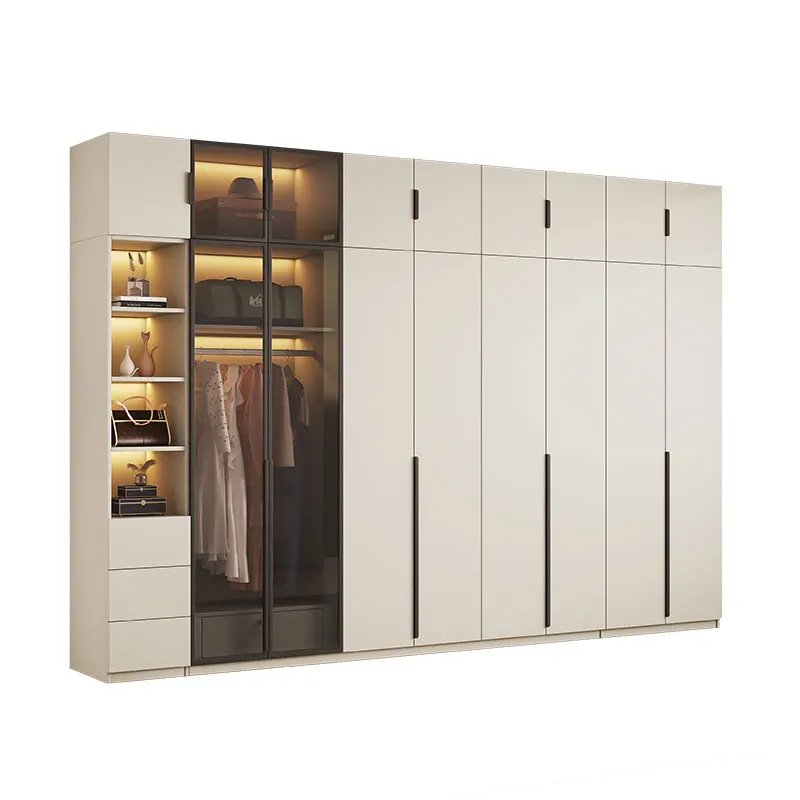 Men Aesthetic Luxury Wardrobes Tall Wood Nordic White Bedroom Wardrobes Open Storage Armoire Armario Armable De Ropa Furniture