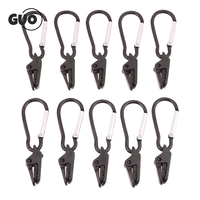 10 Pcs Windproof Clamp Set Survival Grommet Tent Clips Buckle Awning Tarp Fixed Outdoor Camping Tent Accessories Plastic Hook