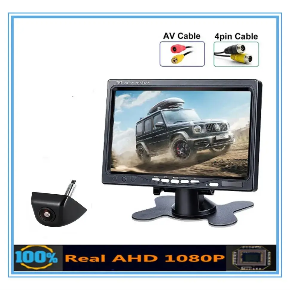 

AHD 1080P 7Inch IPS Screen Car Monitor With Starlight Night Vision AHD 1080P Car Rear View Vehicle Camera