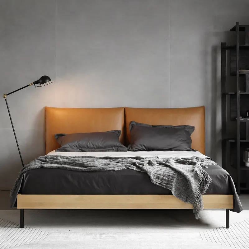 

Designer Modern Bed Relaxing Save Space Comfortable Sleeping Fashion Interior Cheap Bed Wooden Camas De Casal Salon Furniture