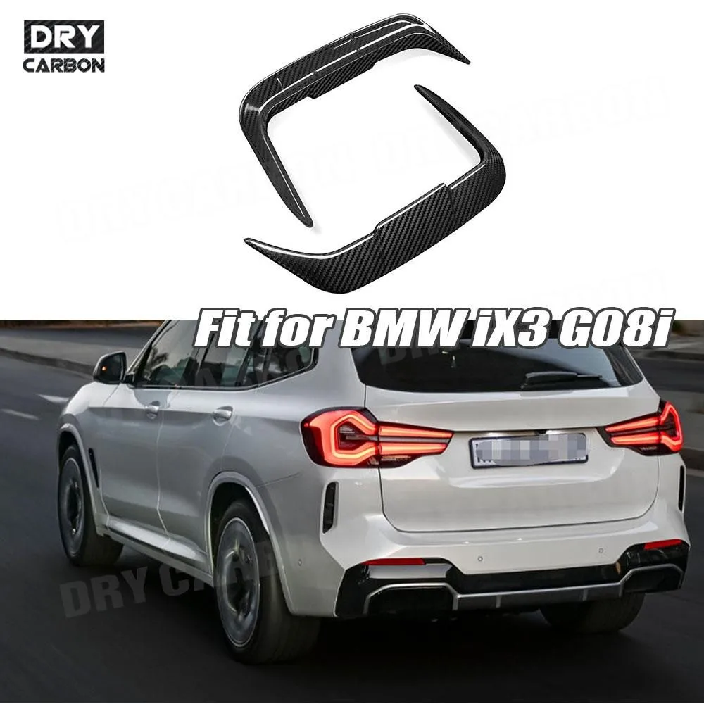 Carbon Fiber Rear Bumper Side Fender Splitters Flaps FRP Bumper Car Body Kits Car Tuning Accessories For BMW iX3 G08i 2022