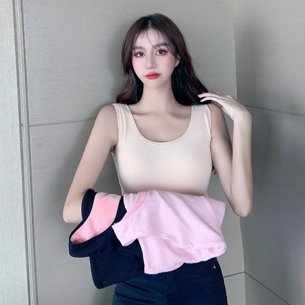 Thermal Underwear Plus Size Vest Thermo Lingerie Women Winter Clothing Warm Top Inner Wear Thermal Shirt Undershirt Intimate