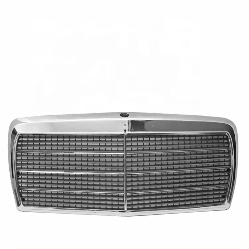 

high quality durable High quality silver+black front bumper grille face grille for Mercedes Benz E class W124