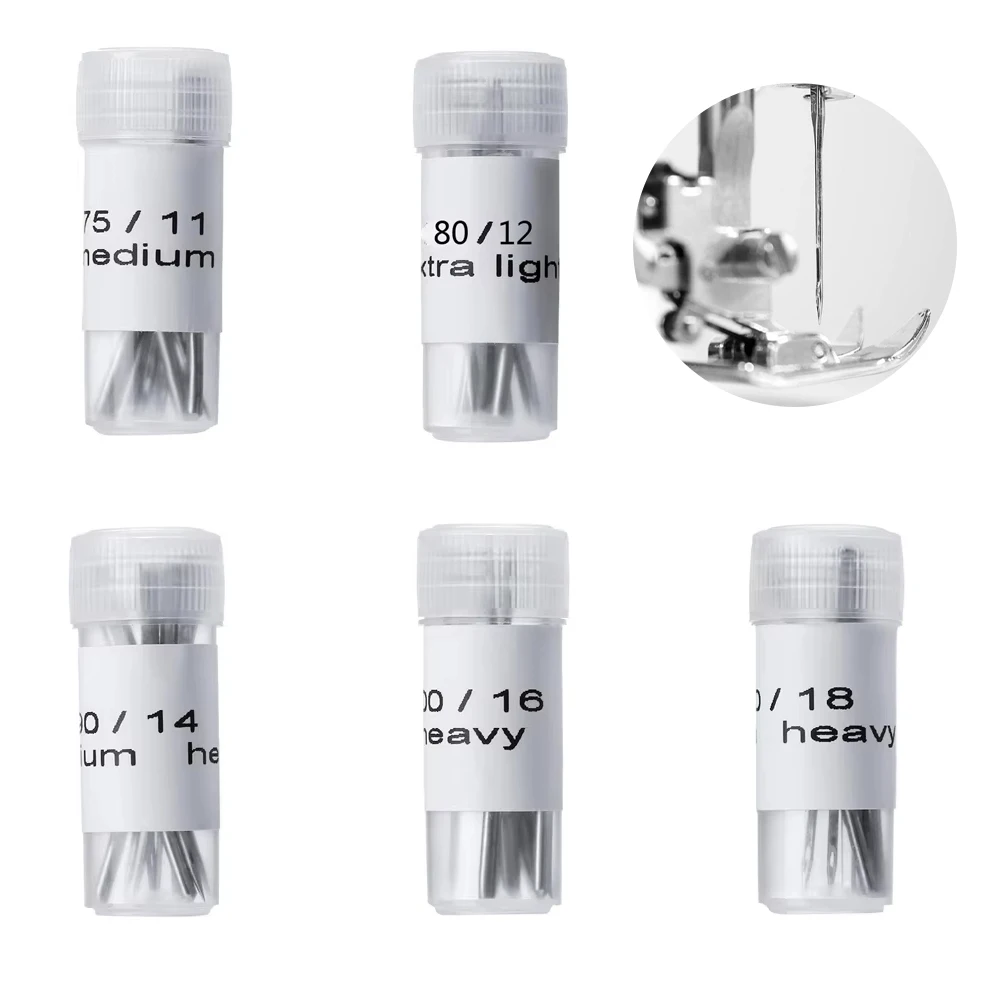 

50 шт. игл для швейных машин 75/11, 80/12, 90/14, шариковые, стальные, для домашнего использования