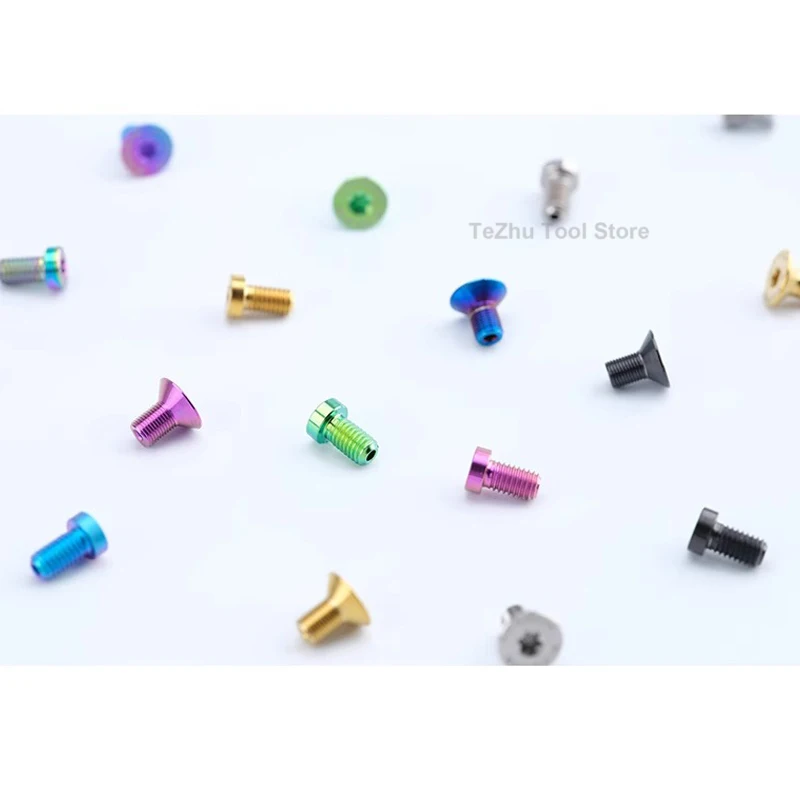 1pc Titanium Bolts M5 x 9mm Fine Thread Countersunk Internal Plum Blossom Screw For Motorcycle Modification