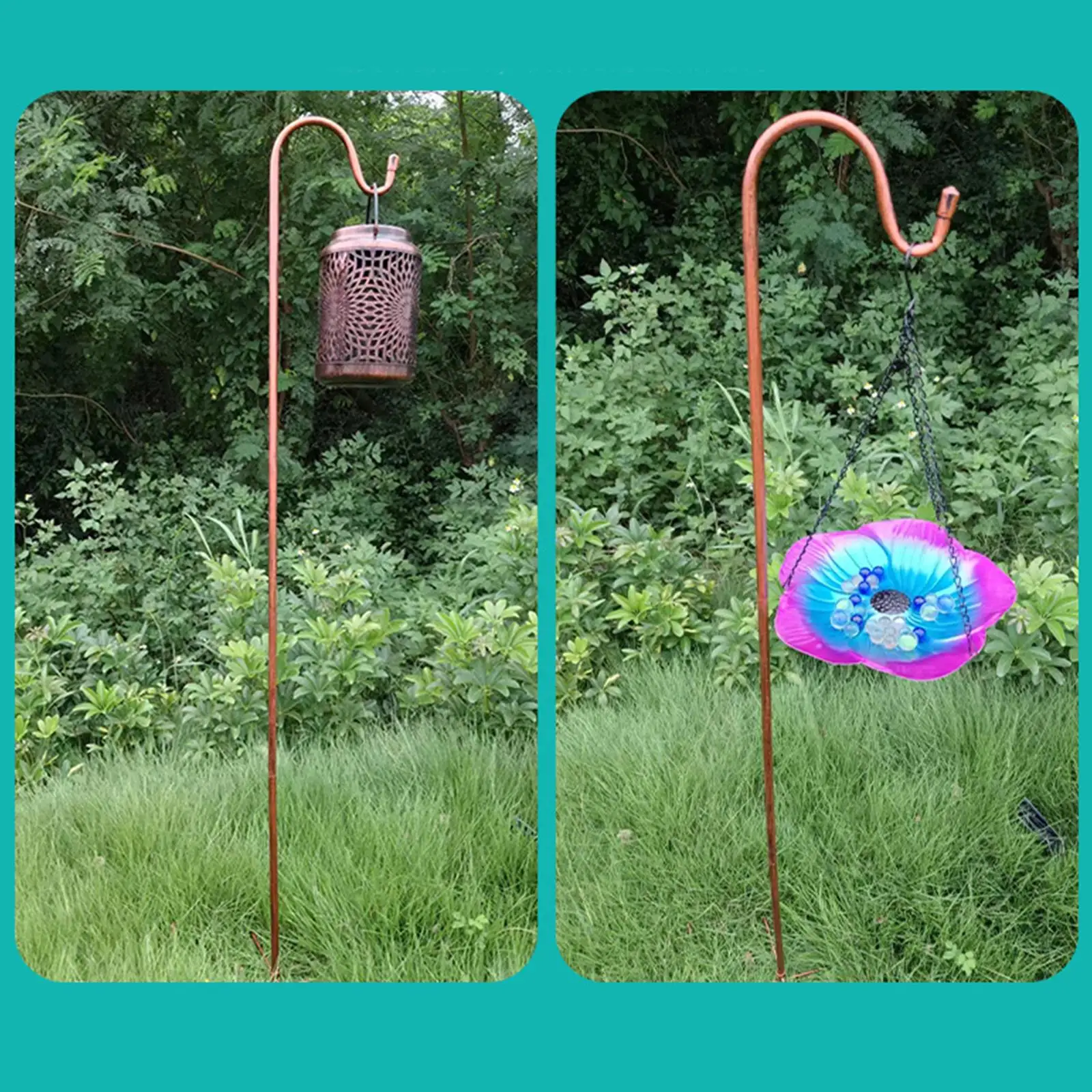 Hook for Garden, Hanging Stake, Easy to Install, 5 Prong Base, Garden Planter