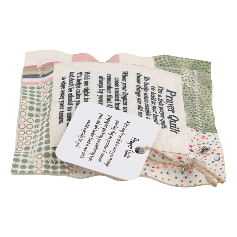 Pocket Prayer Quilt Individually Prayer Quilt Hand-Sewn Colorful Quilt Cozy Unique Symbolist Poetry Quilt For Family