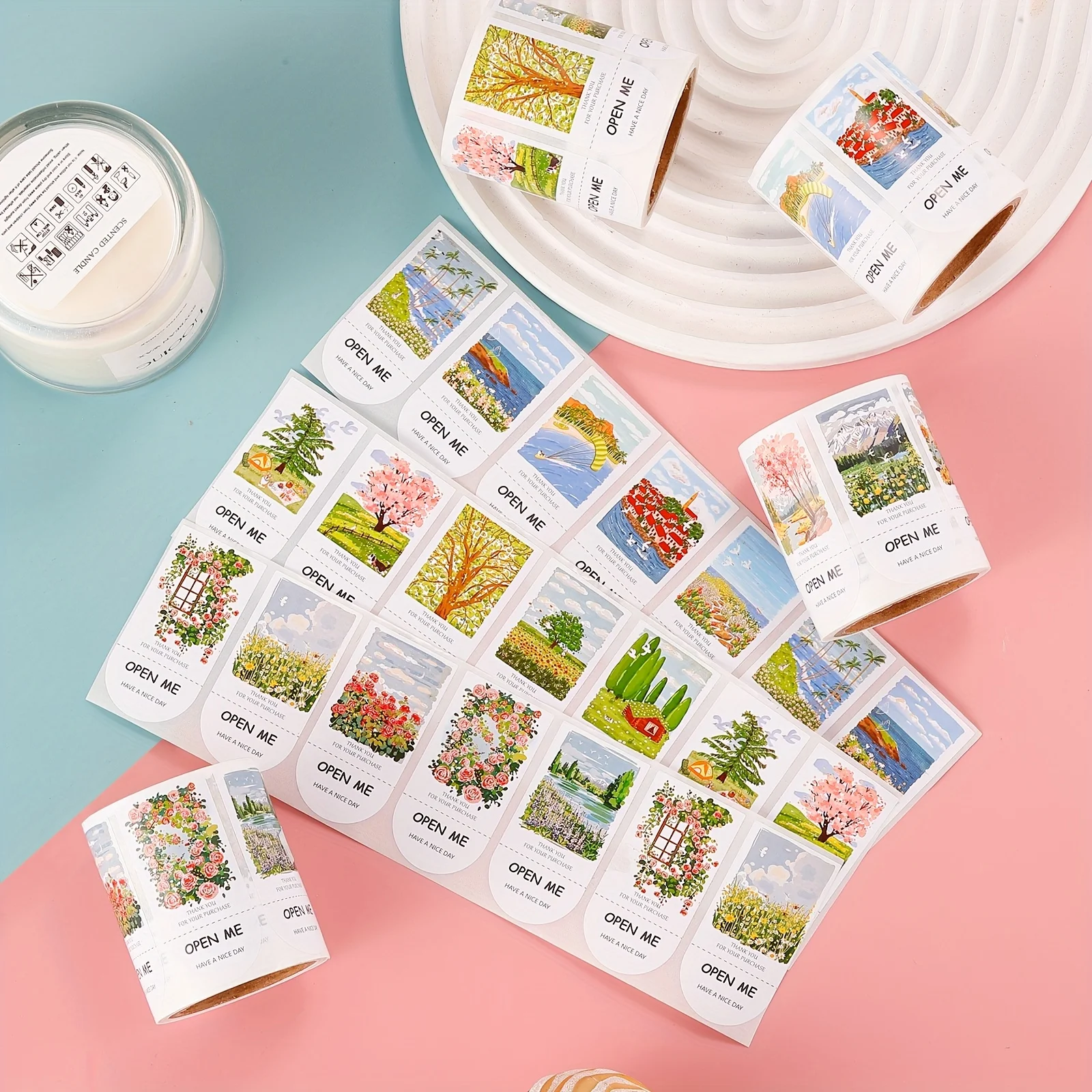 150 Sheets/Roll Journal Stickers, Can Be Cut Creative Decorative Stickers, Gift Box Decoration