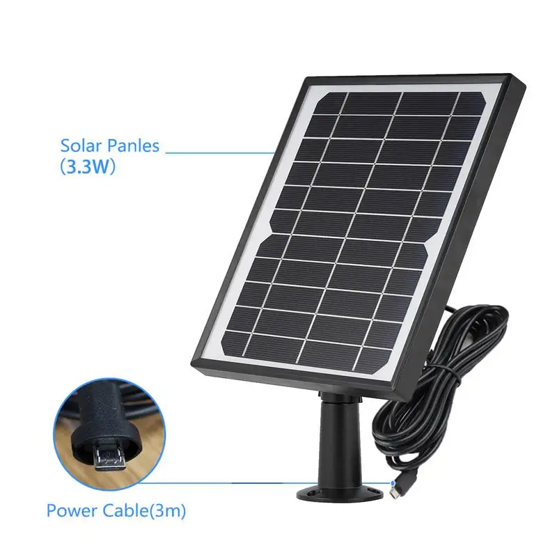 Monitor Camera Solar Panel Power Charging Outdoor Wall Mount Solar Panel Security Camera And Supervision Camera Power Generating