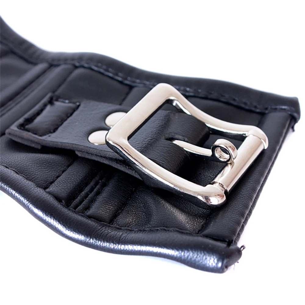 Erotic Black Soft Sponge Padded Inside Leather Chastity Posture Neck Collar For Bdsm Choker Bondage Couples Harness Sex Products - Image 3