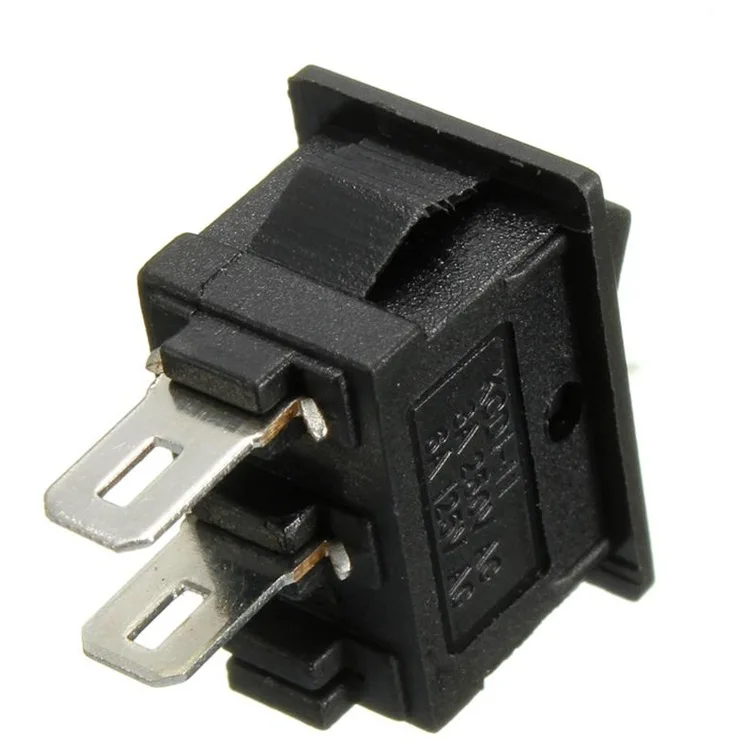 Interruptor basculante para barco kcd1, 21x15mm, 2pin, spst, posição liga/desliga, 6a/250v, cobre, 10 peças