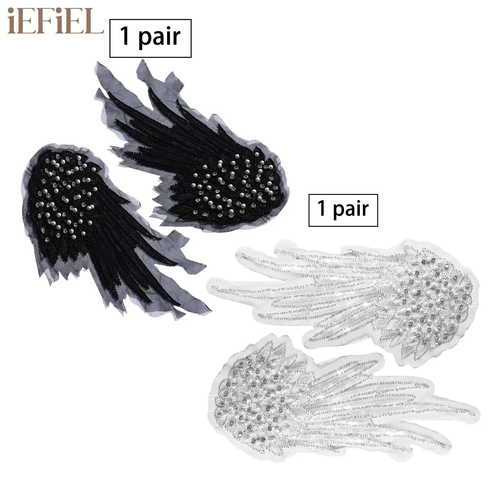 

1Pair Exquisite Handmade Sequin Beaded Shoulder Pad Rhinestone Faux Pearls Uniform Epaulets Glittering Shoulder Wrap Epaulettes