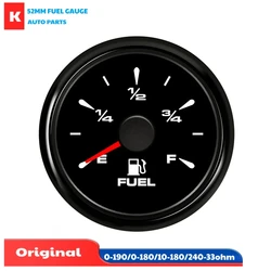 0-190ohm 0-180ohm Fuel Level Gauges 52mm 240-33ohm Fuel Level Meters Devices with 8 Kinds Backlight Color 9-32vdc for Auto Boat
