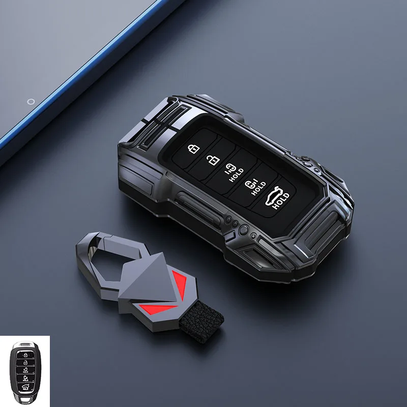 3/4/5 Buttons Zinc Alloy Car Key Case Cover Keychain for Hyundai I30 Ix35 KONA Encino Solaris Azera Grandeur Ig Accent Santa Fe