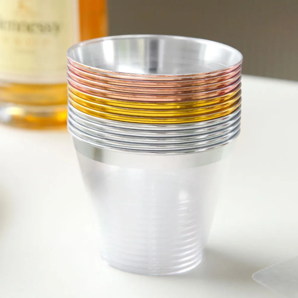 

25pcs Disposable Plastic Cups for Parties Smooth Touch Multi Function Dessert Ice Cream Snack Beverage Container