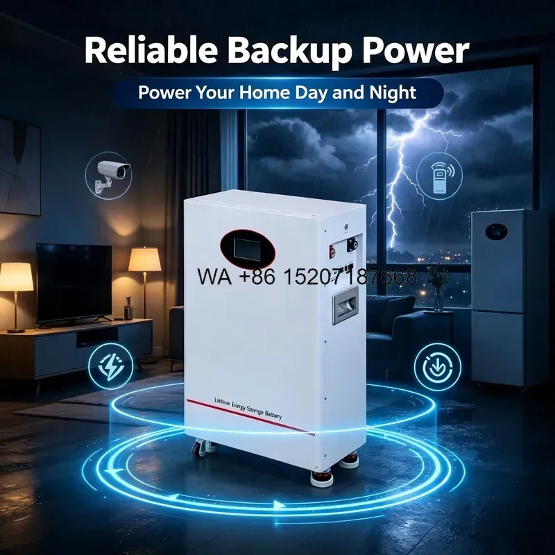 Wmwmnu for Reliable Floor Standing Lithium Battery 15kWh Storage System LiFePO4 Home Energy Battery for Solar System Off Grid