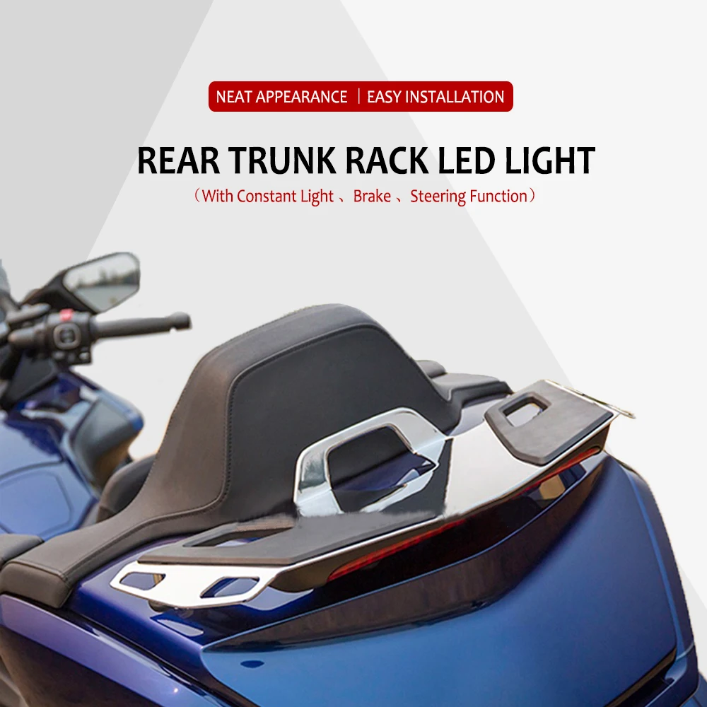 2022 2021 Motorcycle Rear Trunk Luggage Rack LED Light For Honda Goldwing GOLD WING GL1800 B Automatic DCT GL1800BD 1800DA Tour