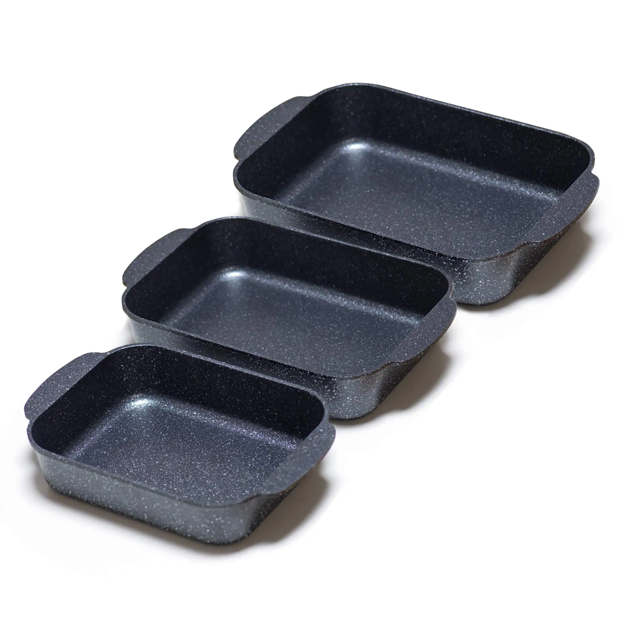 

Set of 3 Nonstick Roasting Pan Baking Dishes for Lasagna, Casserole and Bread Baking Pan, Large & Deep Lasagna Pan with Handles