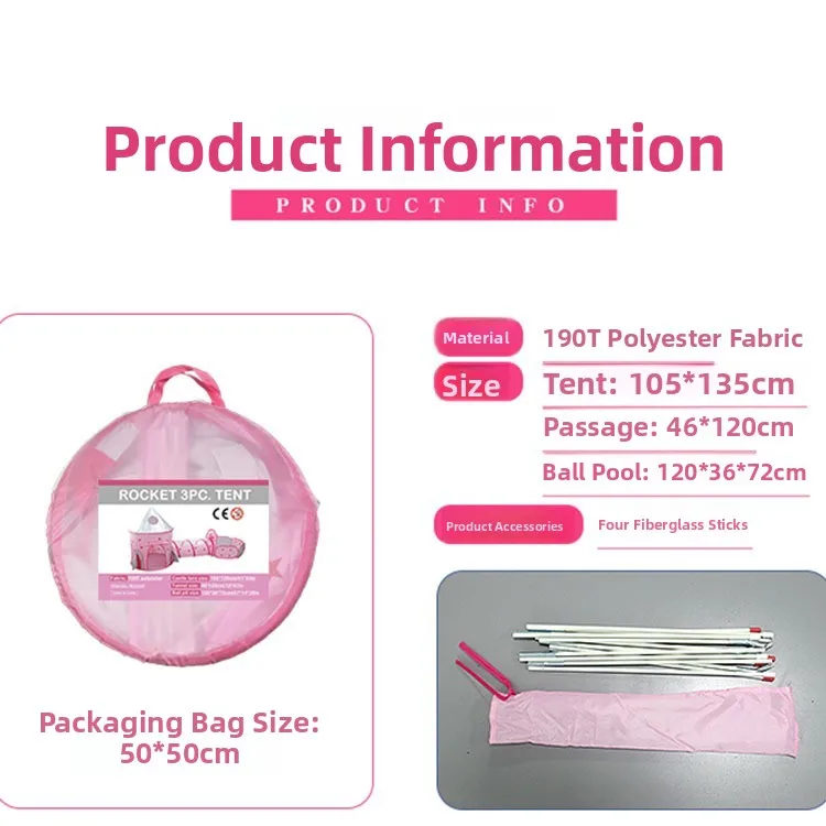 Kinderen Tee-Delige Set Tent Cling Tunnel Game House Baby Speelgoed Nieuwe Hot Grensoverschrijdende Ss Metalen Speelgoed voor Kinderen Vanaf 6 jaar