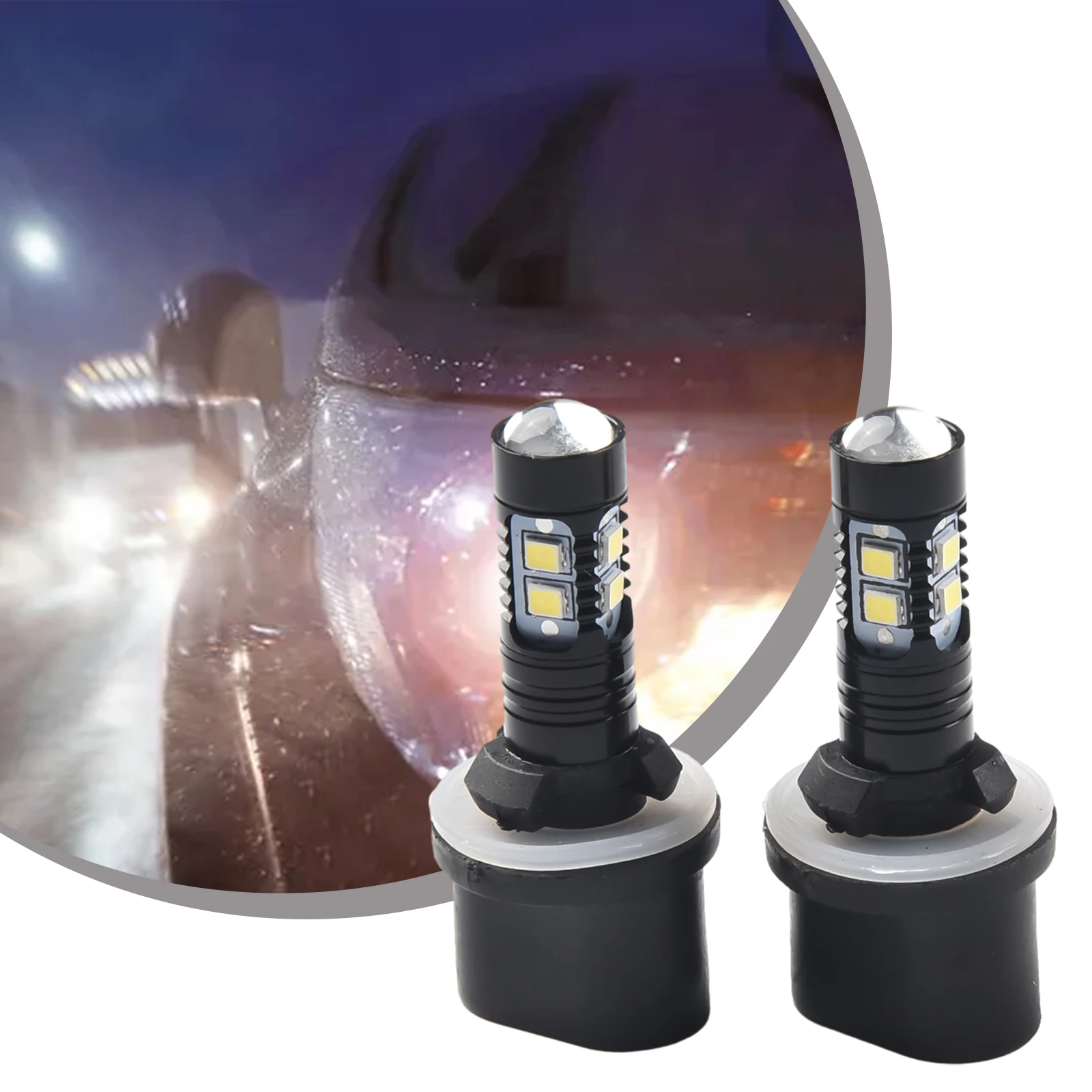 مصباح الضباب الخفيف 2 قطعة 360 درجة 50000H 50 واط الطاقة 1000LM لومينز اكسسوارات سبائك الألومنيوم قطع الغيار الموثوقة