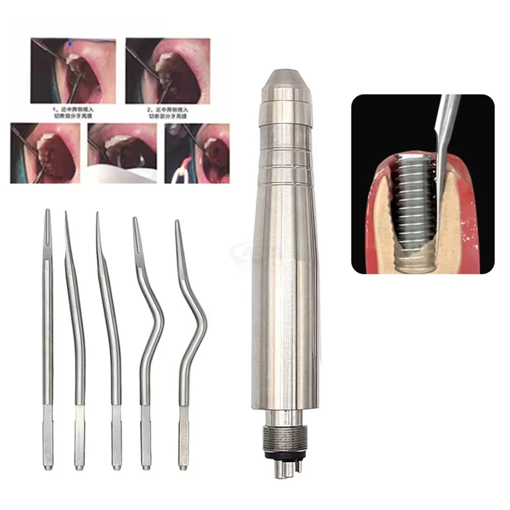 Extraction Tool Kit Surgery Instruments Turbine Pneumatic Elevator Set Tools Dental 4 Holes Ce Dental Handpiece Handpiece Led