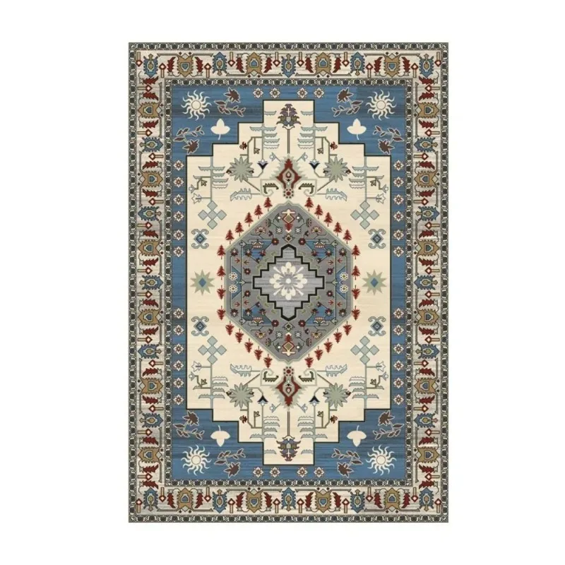 American Retro Style Rugs for Bedroom Large Area Living Room Decoration Anti-slip Carpet Washable Lounge Floor Mat Home Soft Rug