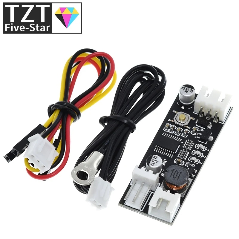 Single 12V 0.8A DC PWM 2-3 Wire Fan Temperature Control Speed Controller Chassis Computer Noise Reduction Module NTC B 50K 3950