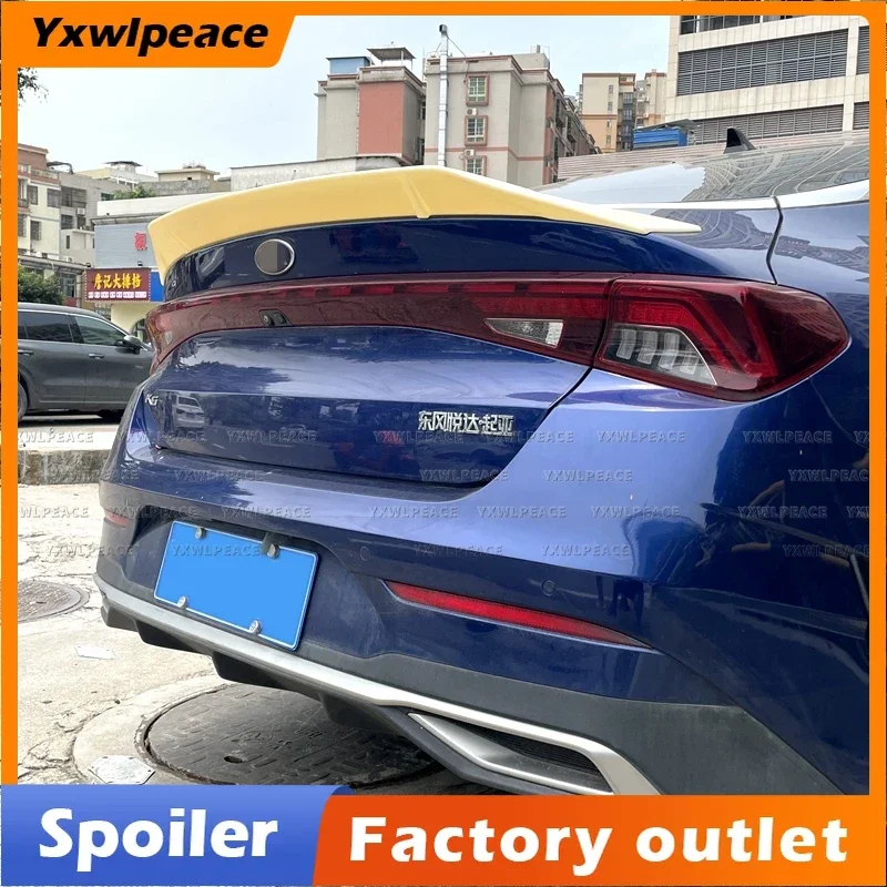 For Kia Optima K5 GT 2020 2021 2022 2023 K5 DL3 Spoiler ABS Gloosy Black/ Carbon Fiber Look Rear Trunk Lip Spoiler Wing