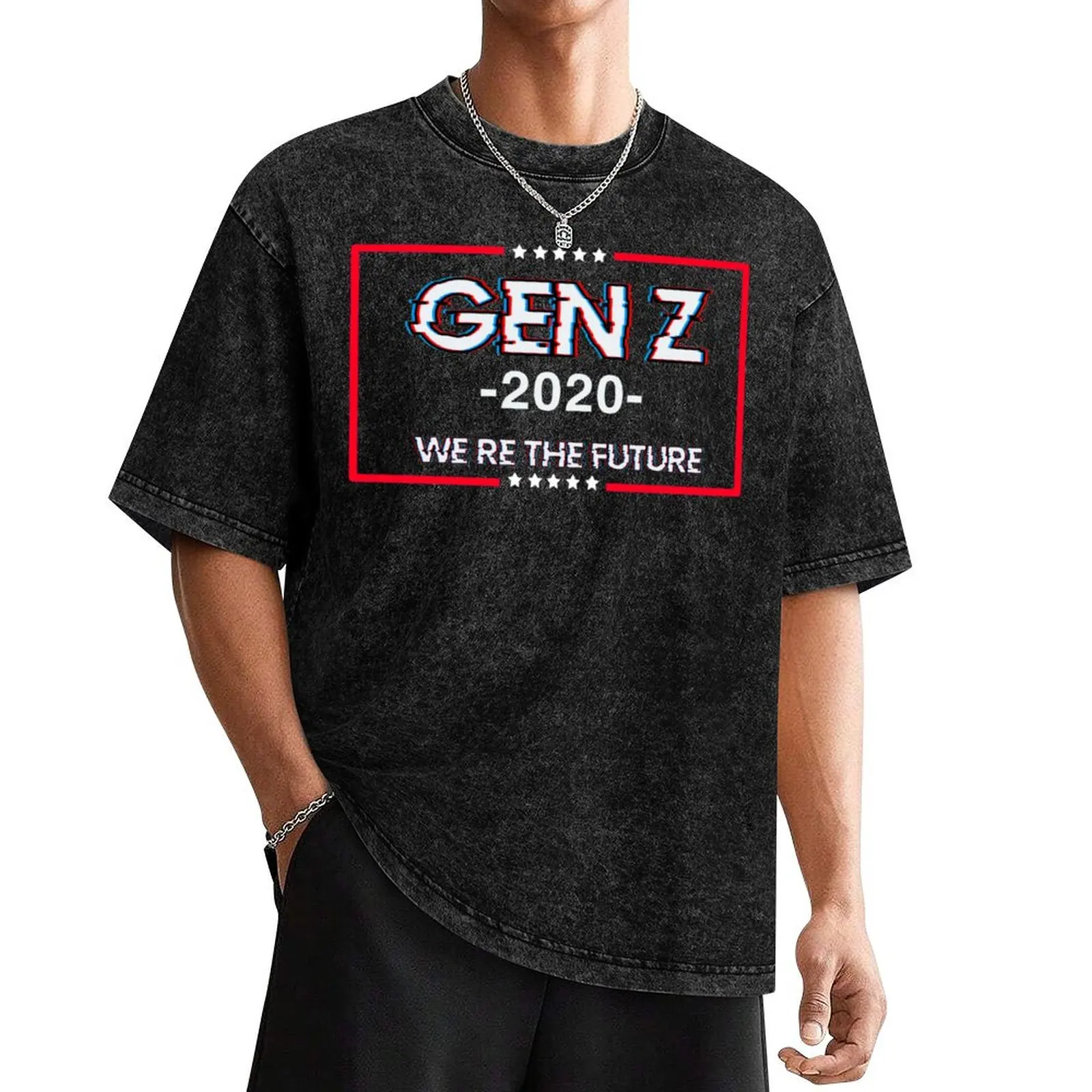 

Gen Z ‘We’re the future’ flag T-Shirt customs design your own sublime black t-shirts for men