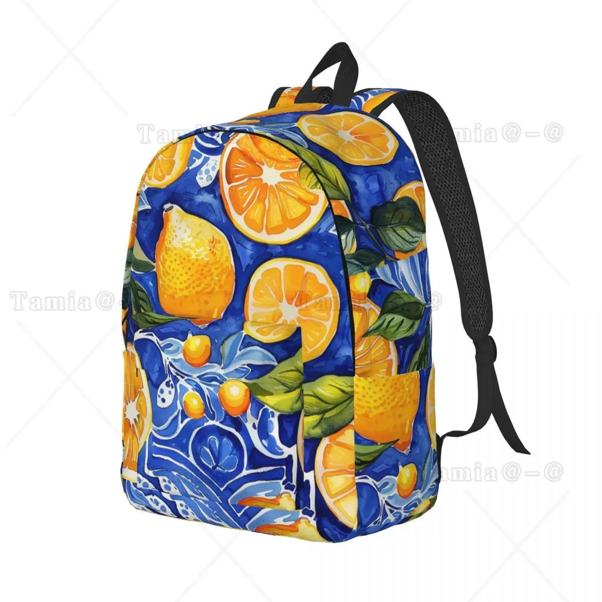 Summer Fruit Oranges Lemons Backpack Daypack Large Capacity BookBag School Bag Shoulder Bags for Boys Girls