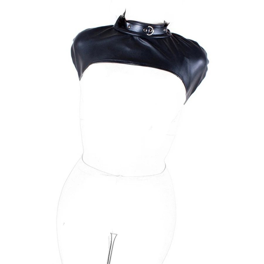 BDSM Bondage Arm Binder,Behind Back StraightJacket,Leather Armbinder Restraint Slave Lockable Glove,SM Binding Sex Toy For Women