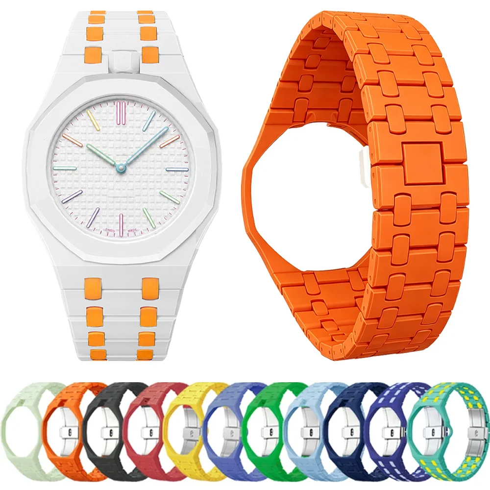 Bioceramic Strap+Case For Swatch x AP Royal Pop Modification Kit Wristband High Quality Biomaterials Band Royal Pop Accessories