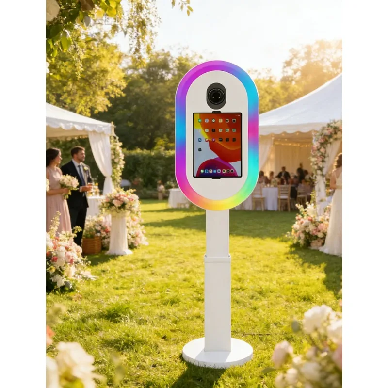 

Instant Print Photo Booth Self-Service Print Bluetooth Wi-Fi Metal Construction Touchscreen SLR Smartphones iPad