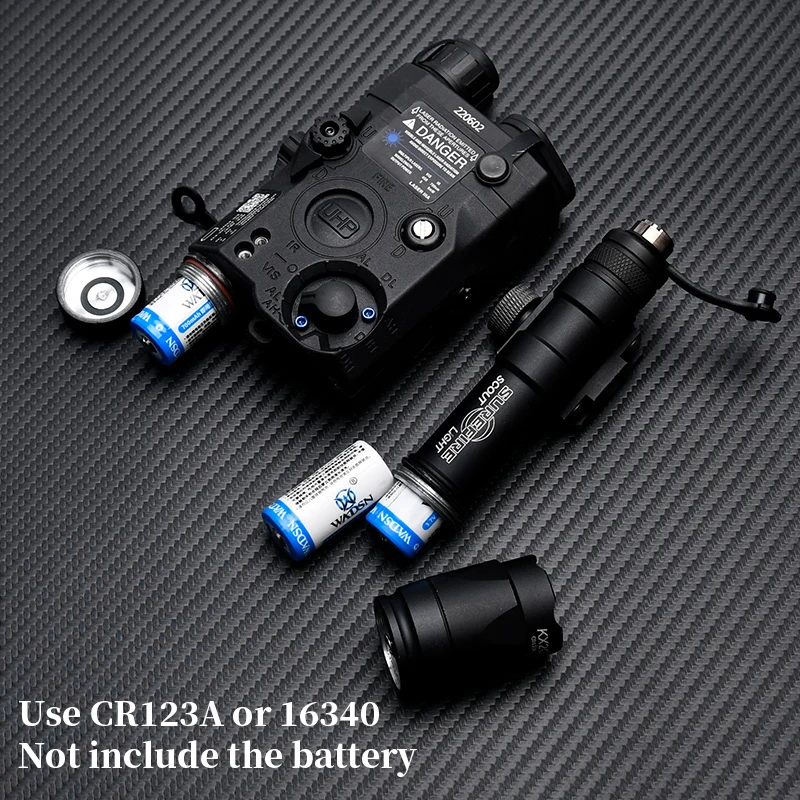 Kit WADSN PEQ15 láser + linterna táctica M600C doble control - imagen 5